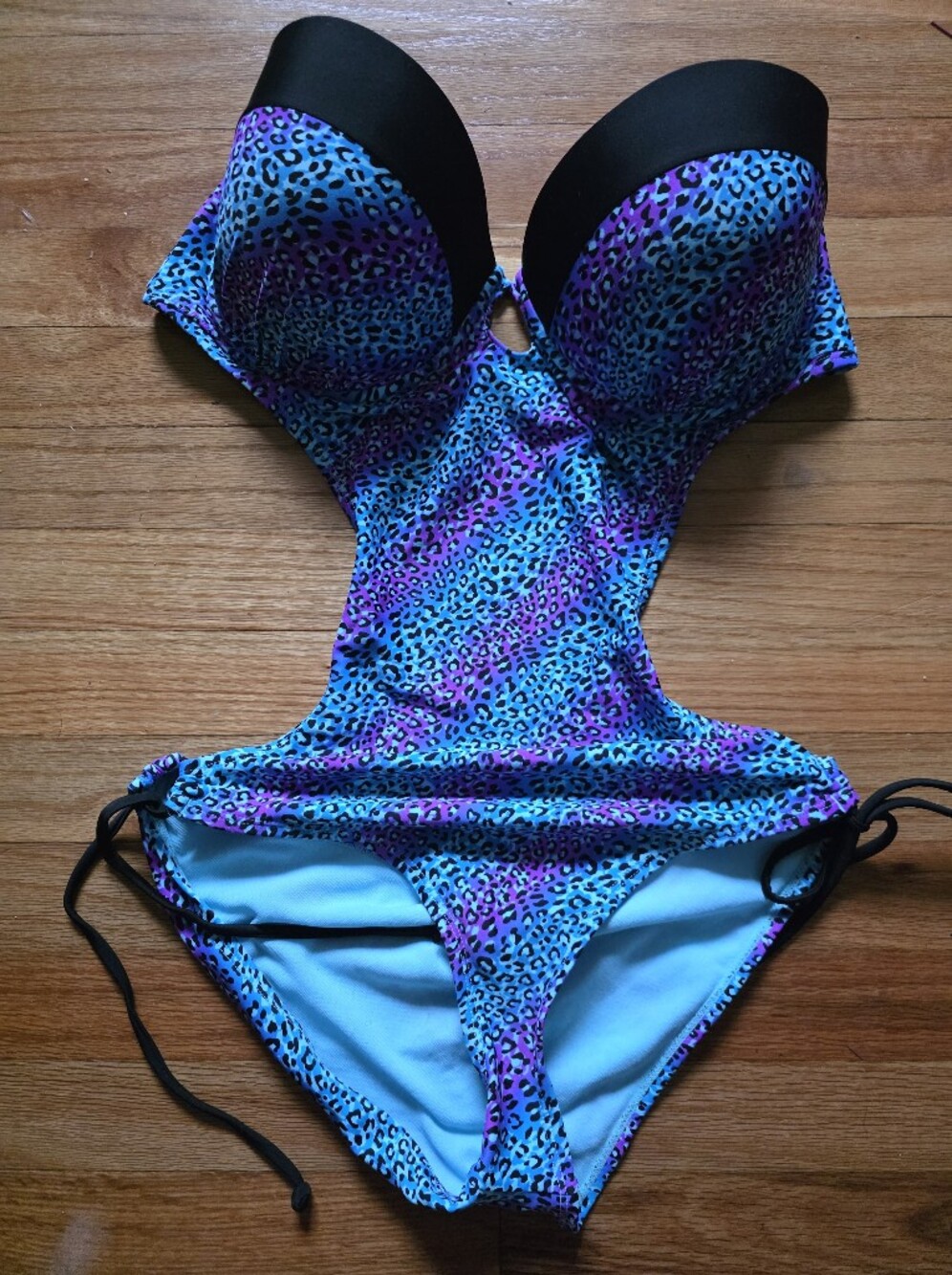 BONGO Blue & Purple Leopard Print One-Piece Swimsuit